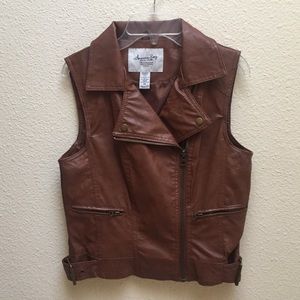 Chocolate Brown Leather Vest